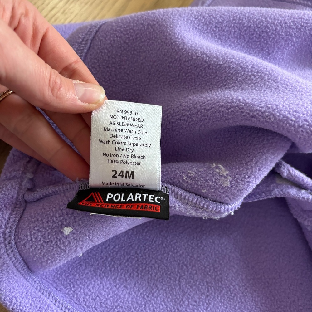 Widgeon Purple Fleece Jacket 24M - Picture 7 of 8